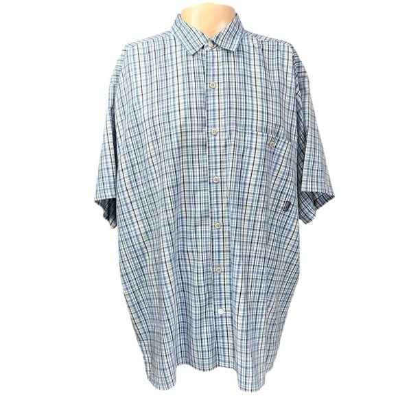 Patagonia Other - Patagonia Short Sleeve Shirt XL Plaid Blue White